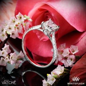 Vatche Inara Pave Diamond Engagement Ring set with a 1.035ct A CUT ABOVE