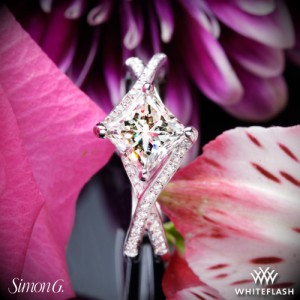 Simon G Diamond Engagement Ring set with a 1.217ct A CUT ABOVE Princess