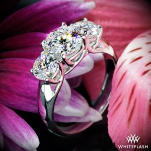 Trellis 3 Stone Engagement Ring set with a 1.315ct A CUT ABOVE