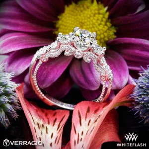 Verragio Braided 3 Stone Diamond Engagement Ring