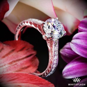 Custom Scarlet Diamond Engagement Ring set with a 1.408ct A CUT ABOVE