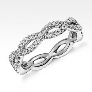 Infinity Twist Eternity Ring in 14k White Gold (.5 ct. tw.)
