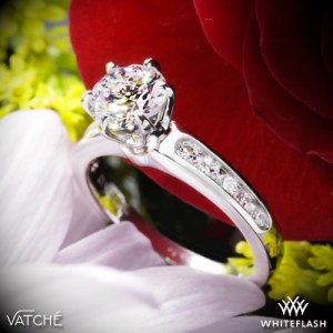 Vatche 6 Prong Channel Diamond Engagement Ring set with a 0.92ct A CUT ABOVE