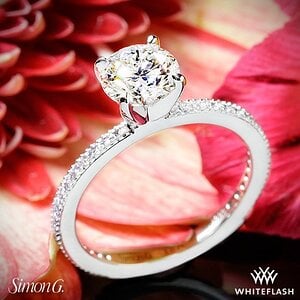 Simon G Classic Romance Diamond Engagement Ring