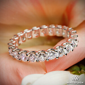 Annette's U-Prong Eternity Diamond Wedding Ring