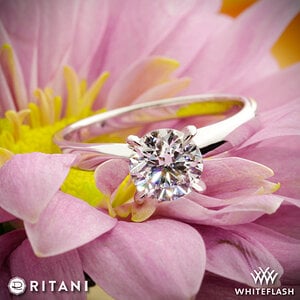 Ritani Cathedral Tapered Solitaire Engagement Ring