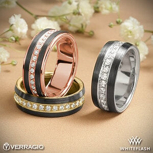 Verragio Black Titanium Men's Wedding Ring