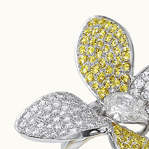 2.34ct Pave' Yellow Diamond Butterfly