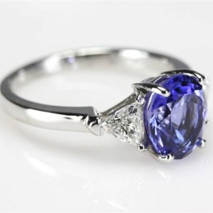 Tanzanite Diamond Engagement Ring