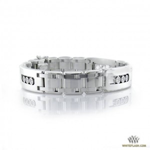 Whiteflash Men's Platinum Bracelet