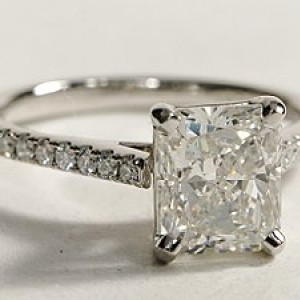 Petite Cathedral Pave Diamond Engagement Ring