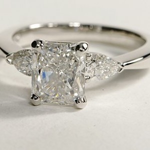 Classic Pear Shaped Diamond Engagement Ring in Platinum for Larger Diamonds (1/2 ct. tw.)