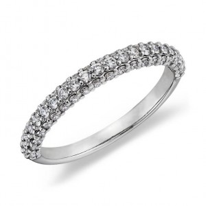 Starlight Pavé Diamond Ring in 14k White Gold