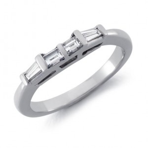 Baguette Diamond Wedding Ring in 14k WG .30ctw