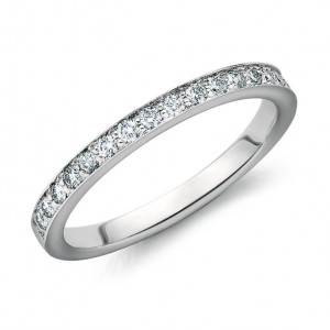 Cathedral Pavé Diamond Ring in 14k WG .20ctw