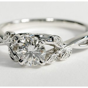 Levalia Pave Diamond Engagement Ring 14k White Gold