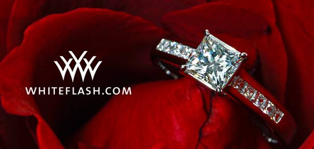 Channel Princess Cut Diamond Engagement Ring