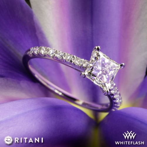 Ritani French Set Diamond Engagement Ring
