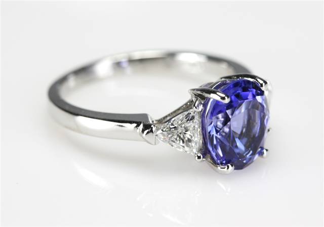 Tanzanite Diamond Engagement Ring