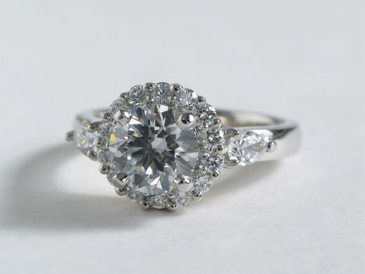 Truly Zac Posen Halo Diamond Engagement Ring