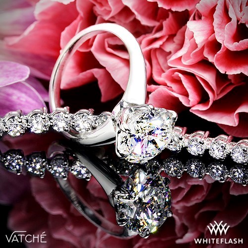 Vatche 6-Prong Solitaire Engagement Ring + Three-Prong Diamond Tennis Bracelet
