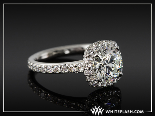 Whiteflash Custom Halo 3/4 Diamond Engagement Ring