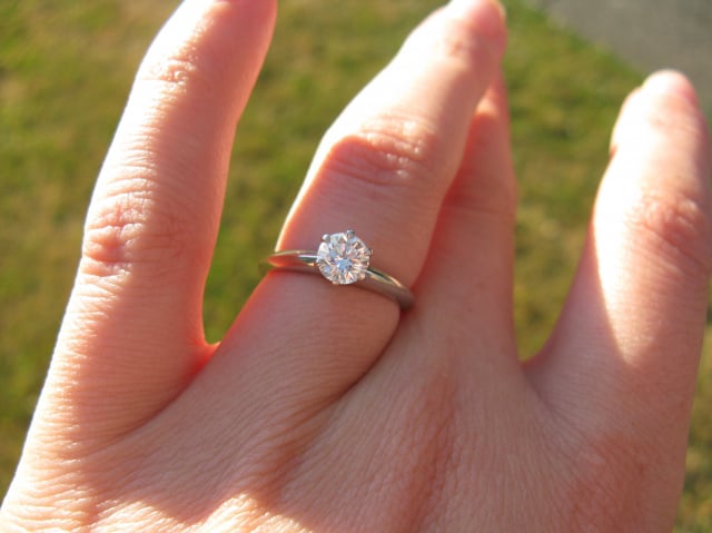 Tiffany setting wedding rings