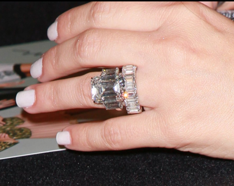Kim Kardashian divorced 205 carat diamond engagement ring Photo WireImage
