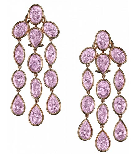 Pink Diamond Earrings by Robert Procop