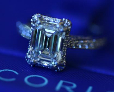 Tacori Diamond Engagement Ring Tacori Diamond Ring with Emerald Cut