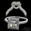 Elegant Platinum and Diamond Halo Engagement Ring Elegant Platinum and Diamond Halo Engagement Ring