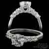Seven Stone Platinum and Diamond Engagement Ring Seven Stone Platinum and Diamond Engagement Ring