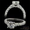 Brilliant Shared Prong Platinum and Diamond Engagement Ring Brilliant Shared Prong Platinum and Diamond Engagement Ring
