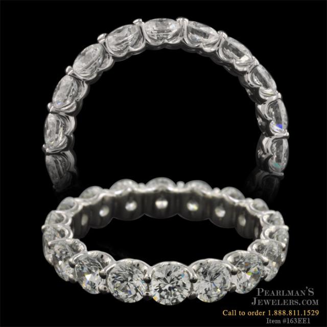 Stunning Platinum and Diamond Shared Prong Eternity Band Stunning Platinum and Diamond Shared Prong Eternity Band
