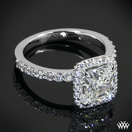 Halo Diamond Engagement Rings on Custom Halo Diamond Engagement Ring   Pricescope