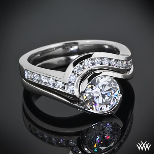 Curved wedding ring sets