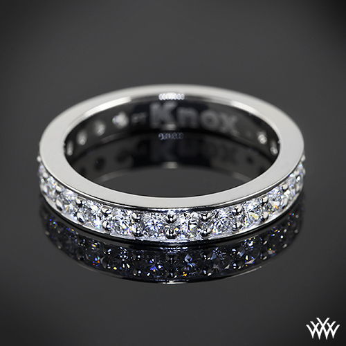 This beautiful Custom 3 4 Eternity BeadSet Diamond Wedding Ring is set in