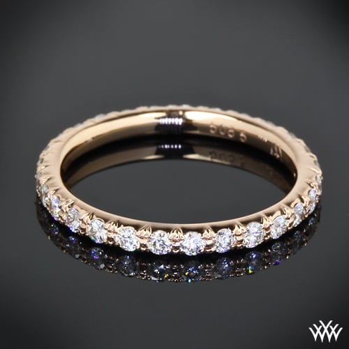 This Lotus Diamond Wedding Band by Leon Mege is set in 18k Rose Gold 