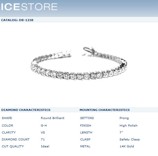 A 2-PRONG DIAMOND TENNIS BRACELET A 2-PRONG DIAMOND TENNIS BRACELET