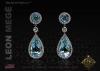 Pear Shape Aquamarine Diamond Drop Earrings By Leon Megé E5916 Pear Shape Aquamarine Diamond Drop Earrings By Leon Megé E5916