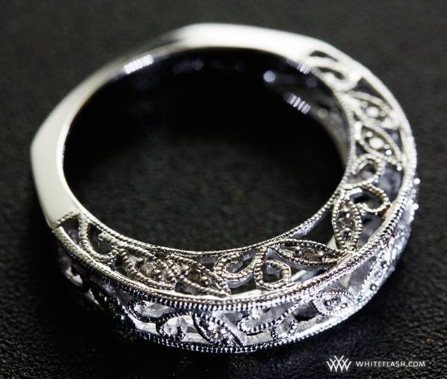 Pair with our'Filigree in Bloom' engagement ring designed by Whiteflashcom