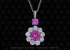 Pink Sapphire Cluster Pendant - p4633 Pink Sapphire Cluster Pendant - p4633
