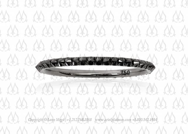 Black Diamond Wedding Band r4194 74 viewes String band ring featuring