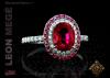 Natural Burma Ruby Halo Ring By Leon Megé R5492 Natural Burma Ruby Halo Ring By Leon Megé R5492