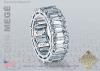 Emerald Cut Diamond Wedding Band by Leon Megé R5675 Emerald Cut Diamond Wedding Band by Leon Megé R5675