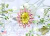 Pink and Yellow Diamond Flower Ring R5904 Pink and Yellow Diamond Flower Ring R5904