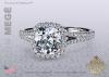 Micro Pave Halo Engagement Ring by Leon Megé R6181 Micro Pave Halo Engagement Ring by Leon Megé R6181