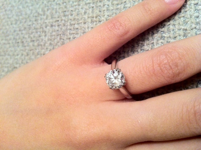 Harry winston engagement ring solitaire