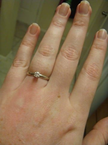 Gold Dainty Engagement Ring Your grandmother's ring is Gold Dainty Engagement Ring Your grandmother's ring is