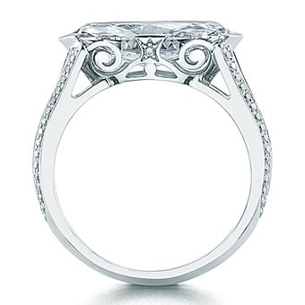 Marquise diamond ring east west setting